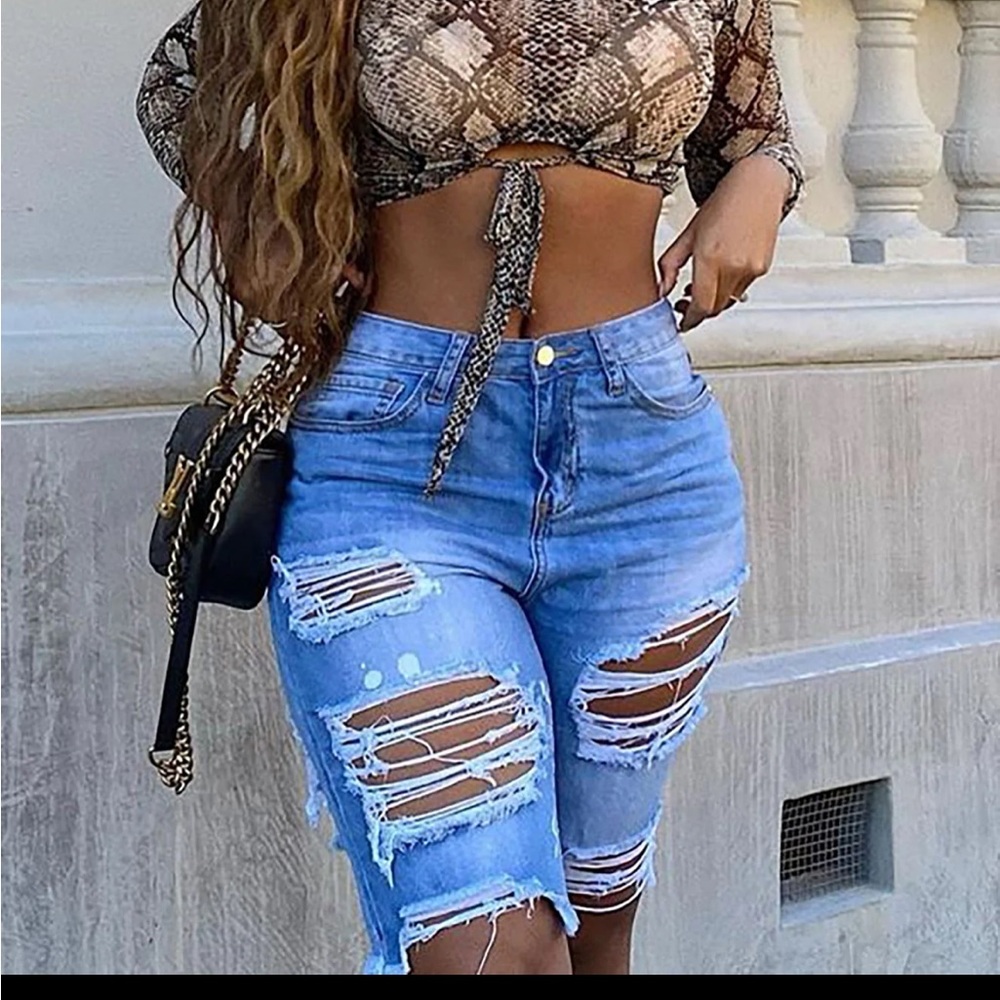 Fashion Nova Victory is Mine Denim Shorts- Size 11 NWT
